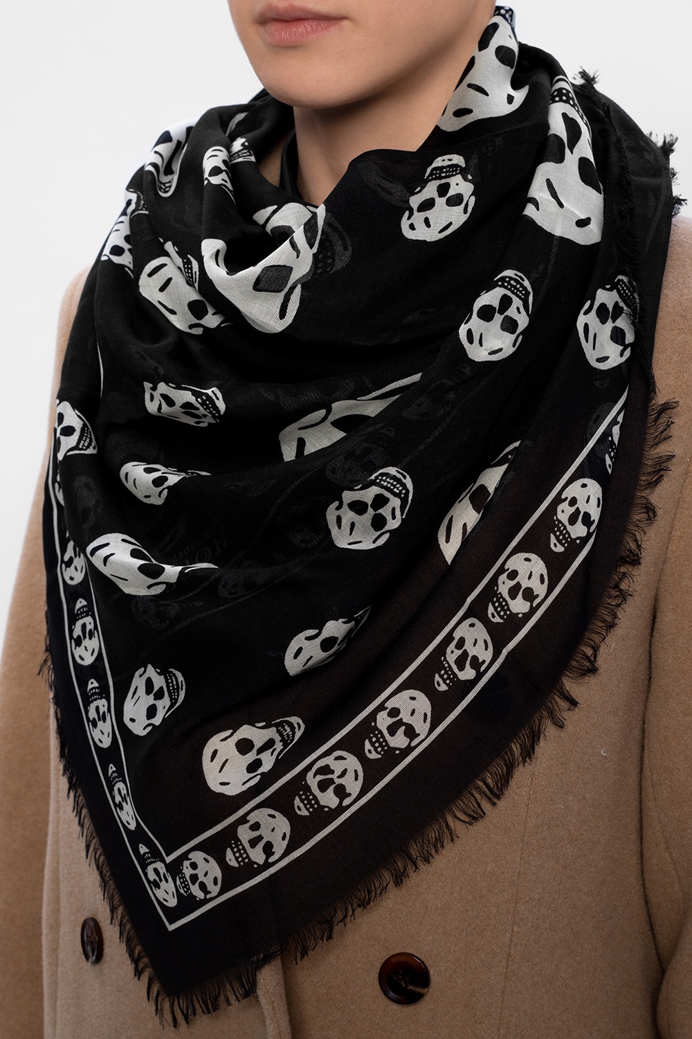 Alexander mcqueen cheap skull shawl